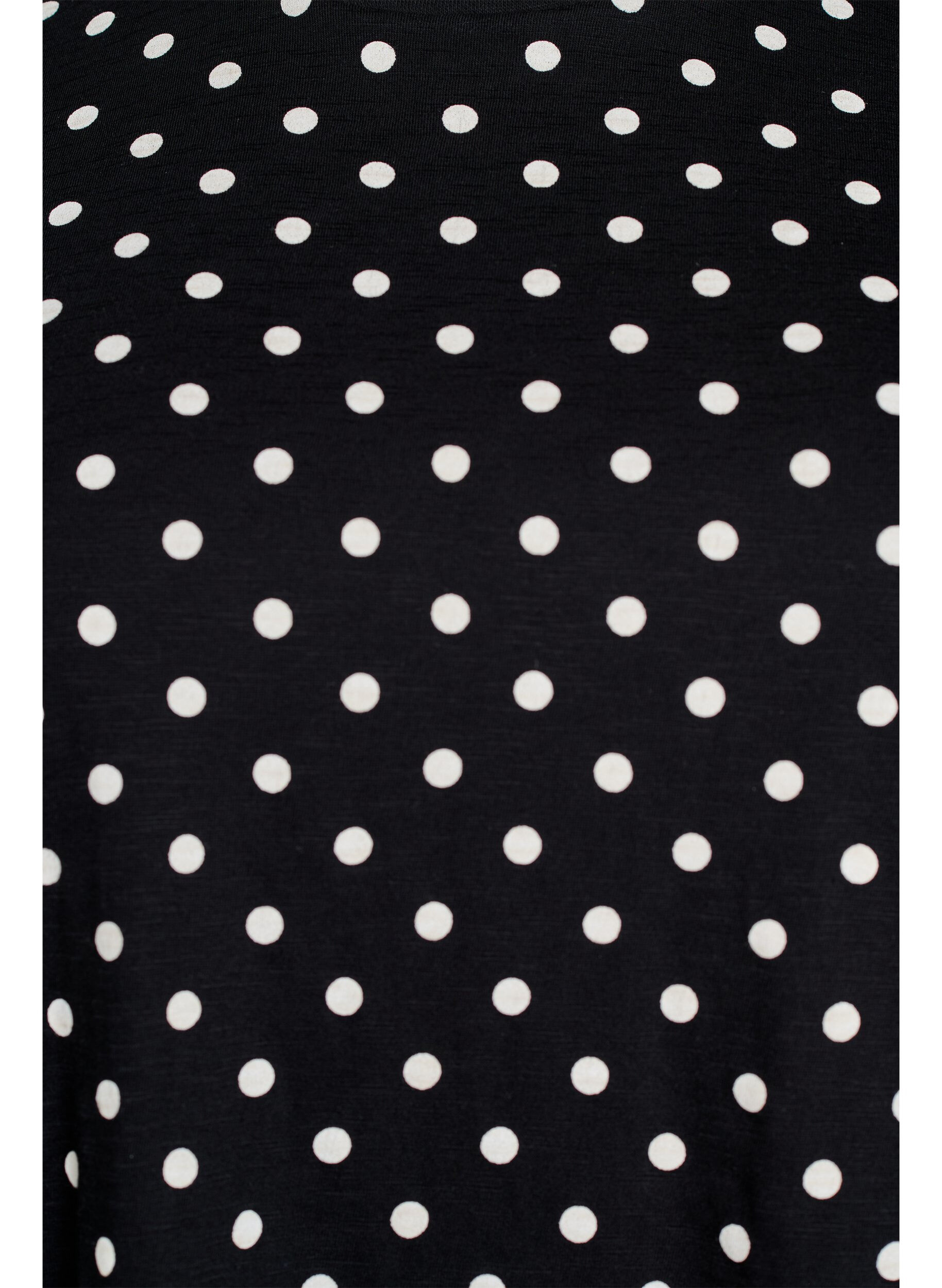 ZizzifashionPolka dot cotton T-shirt, Black, Packshot image number 2
