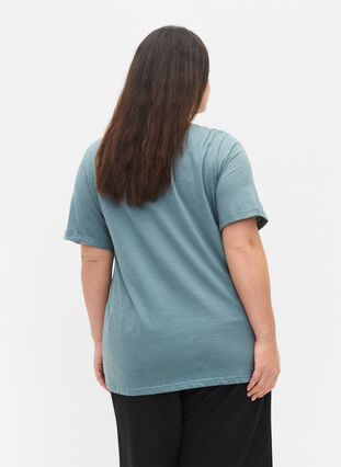 Cotton t-shirt with short sleeves, Goblin Blue, Model image number 1