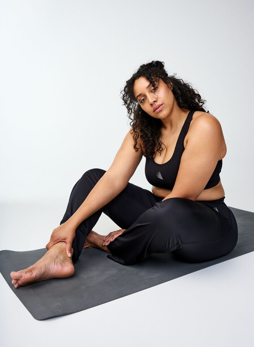 Racerback sports bra, Black, Image image number 1