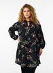 Floral print dress with tie fastening, Black, Model image number 0