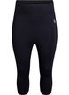 Capri running tights with light compression, Black, Packshot image number 0