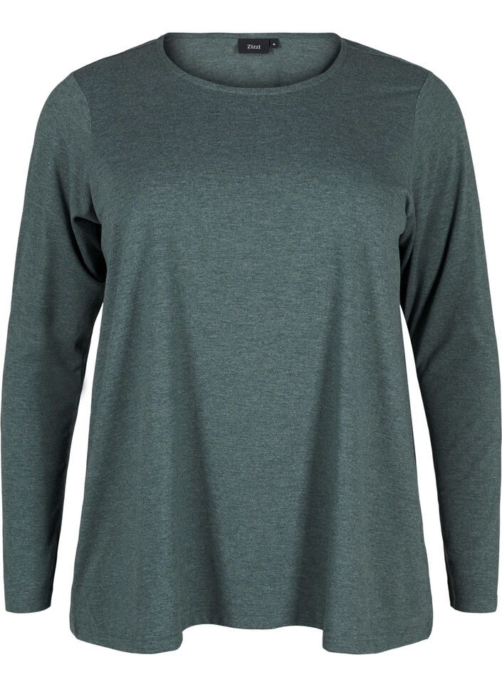 Long-sleeved T-shirt with round neck, Scarab Mel., Packshot image number 0