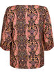 Blouse with paisley print and 3/4 sleeves, Blue, Packshot image number 1