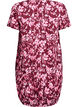 Short-sleeved, printed cotton dress, Dark Bordeaux, Packshot image number 1