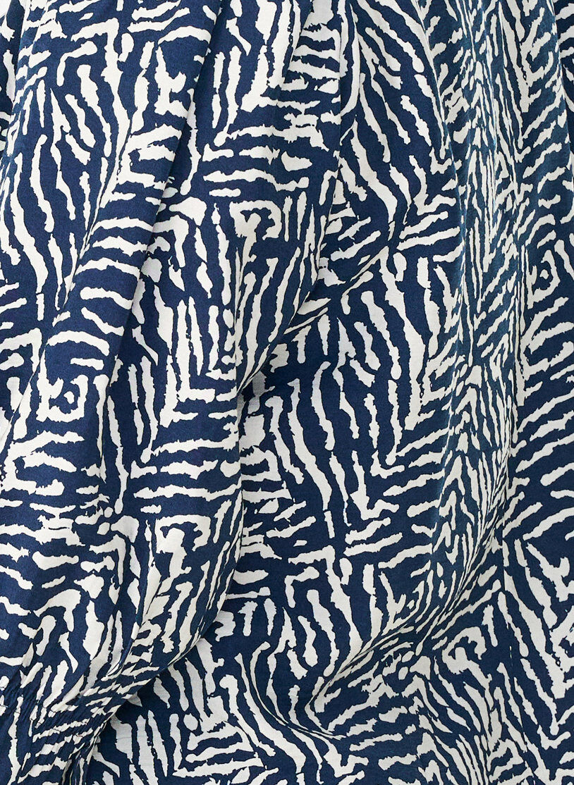 Zizzifashion Tunic with 3/4 sleeves and a V-neck, Blue, Packshot image number 2