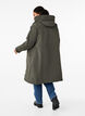 Parka coat with hood and adjustable waist, Black Olive, Model image number 2