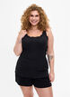 2-pack tops with lace trim, Black, Model image number 0