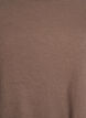 Ribbed jersey blouse with short sleeves, Brown, Packshot image number 2
