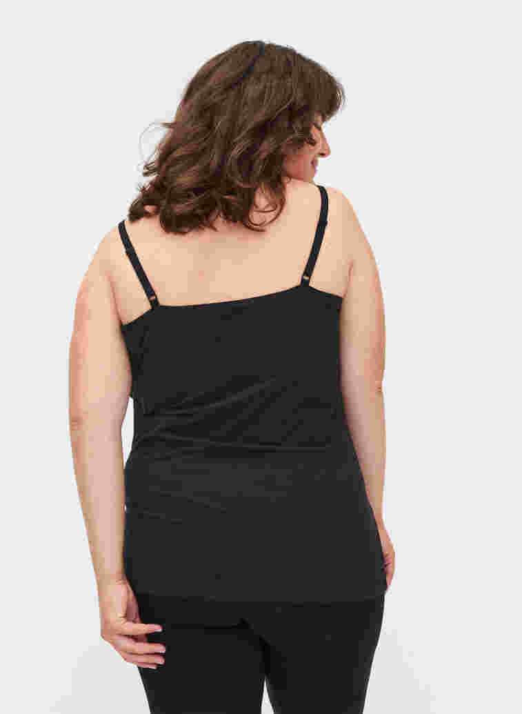 Maternity top with breastfeeding function, Black, Model