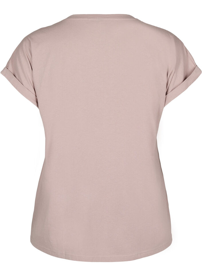 Short sleeve cotton blend T-shirt, Red, Packshot image number 1