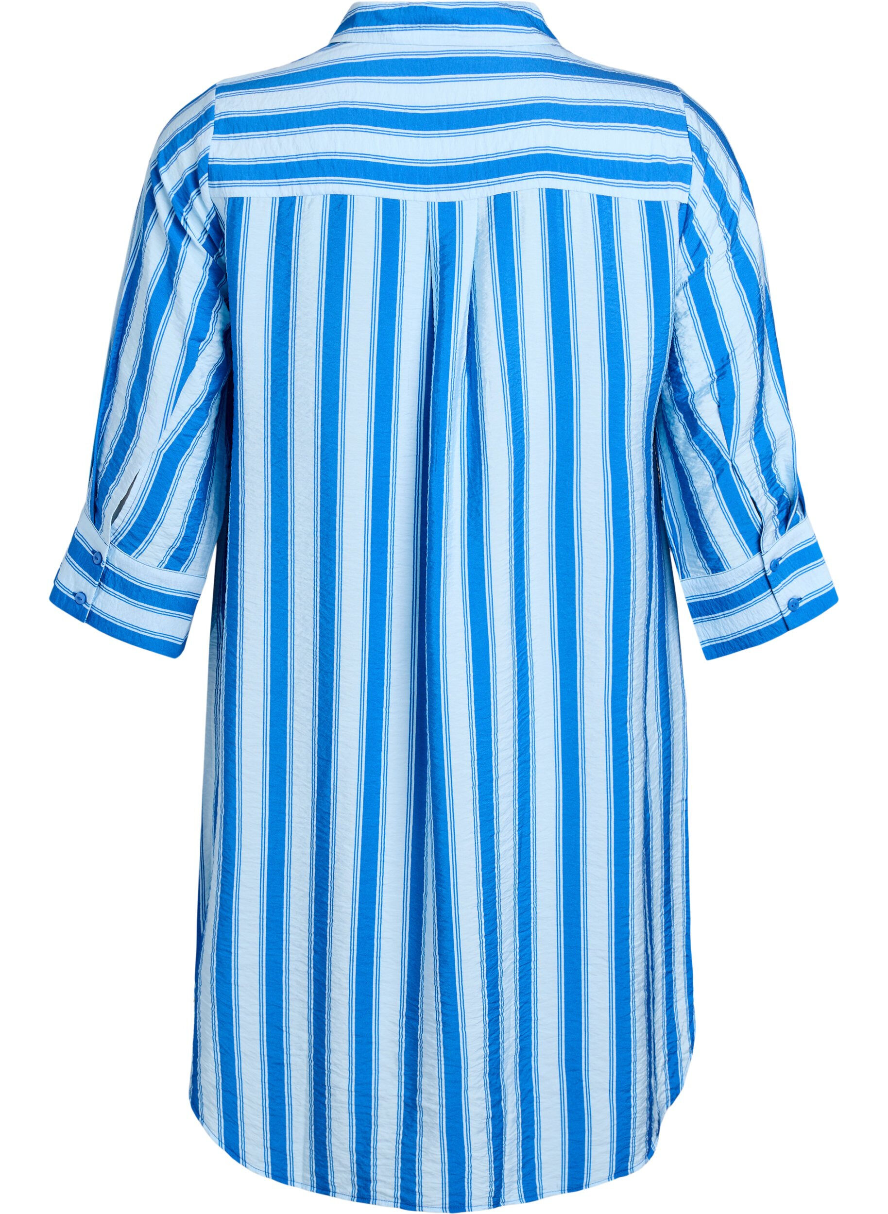 ZizzifashionShort dress with collar and chest pocket, Blue, Packshot image number 1