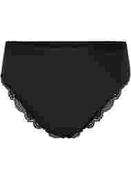 Knickers with lace, Black, Packshot