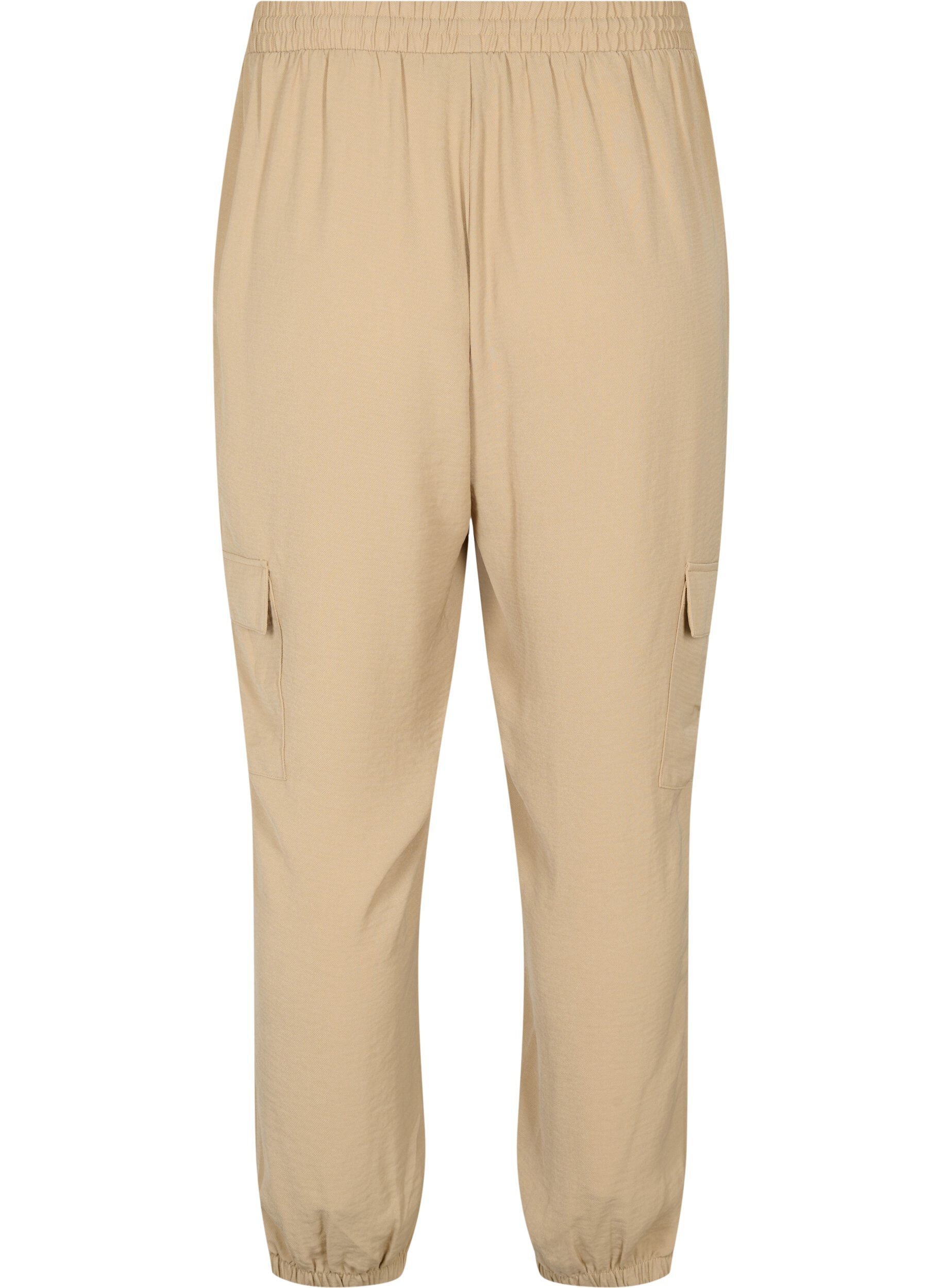 Zizzifashion Solid coloured trousers with large pockets, Nomad, Packshot image number 1