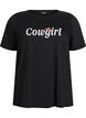 T-shirt with motif, Black, Packshot image number 0