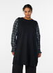 Short sleeveless knitted dress, Black, Model image number 0