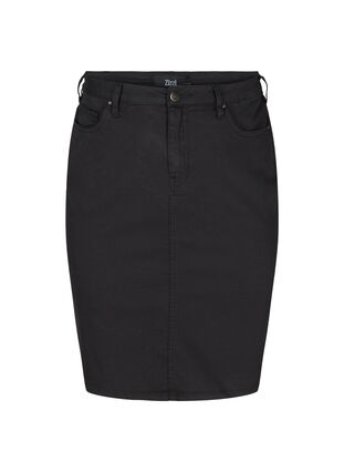 Close-fitting skirt with pockets, Black, Packshot image number 0