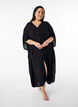 Kaftan beach dress with buttons, Black, Model image number 0