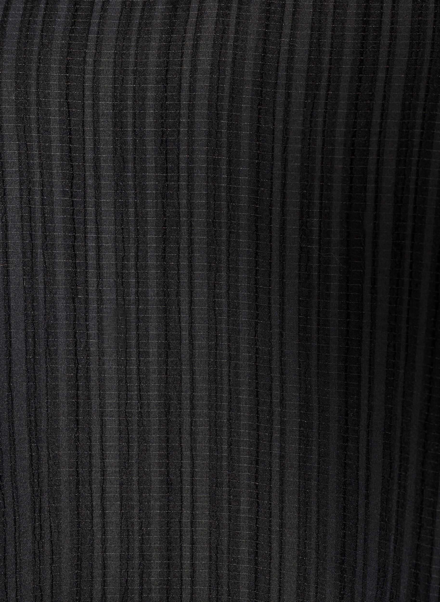 ZizzifashionBlouse with texture, V-neck and ruffles, Black, Packshot image number 2
