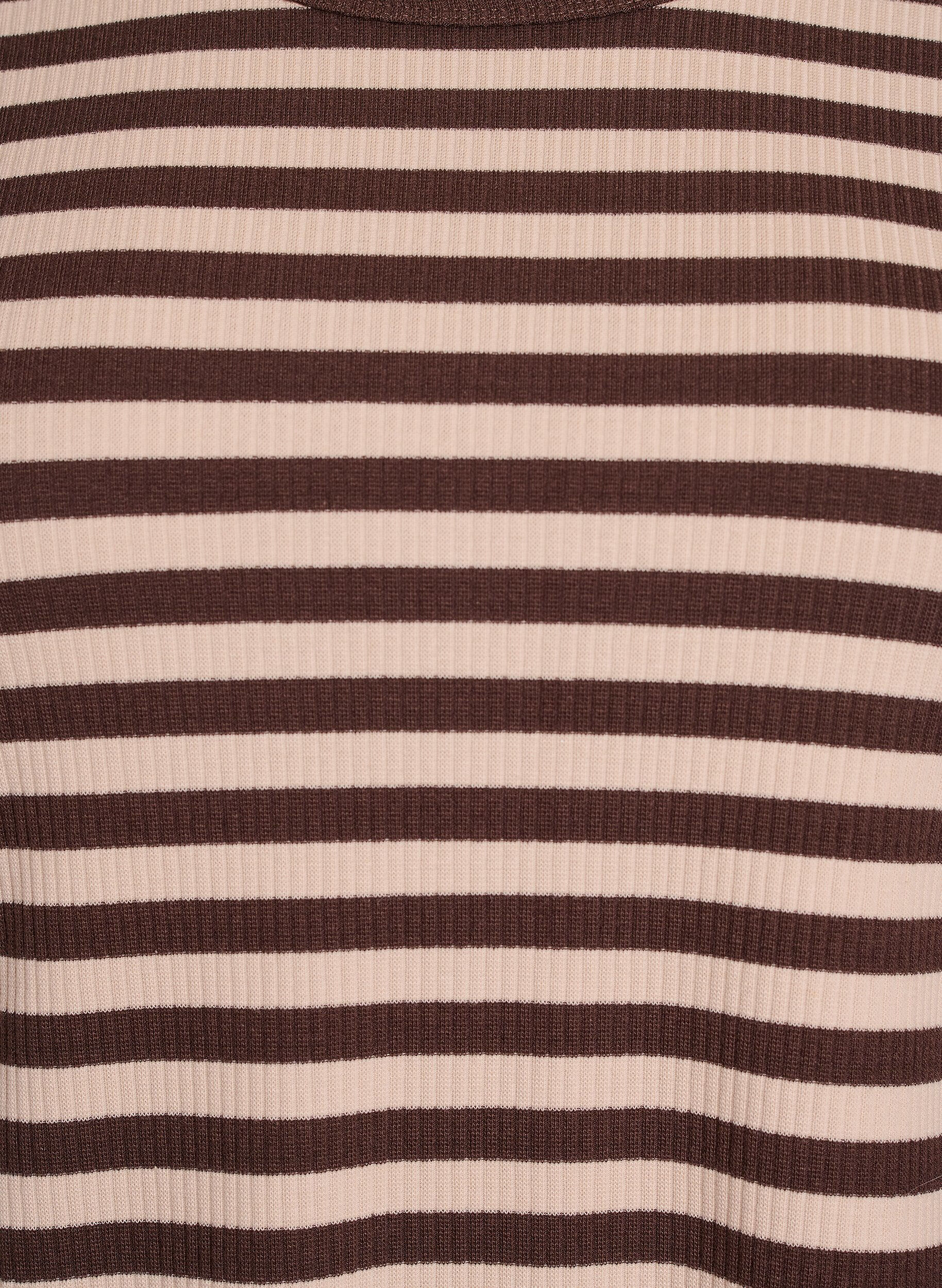 Zizzifashion Striped blouse with long sleeves, Brown, Packshot image number 2