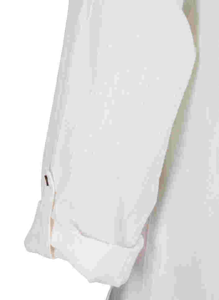Dress with V neckline and collar, White, Packshot image number 3