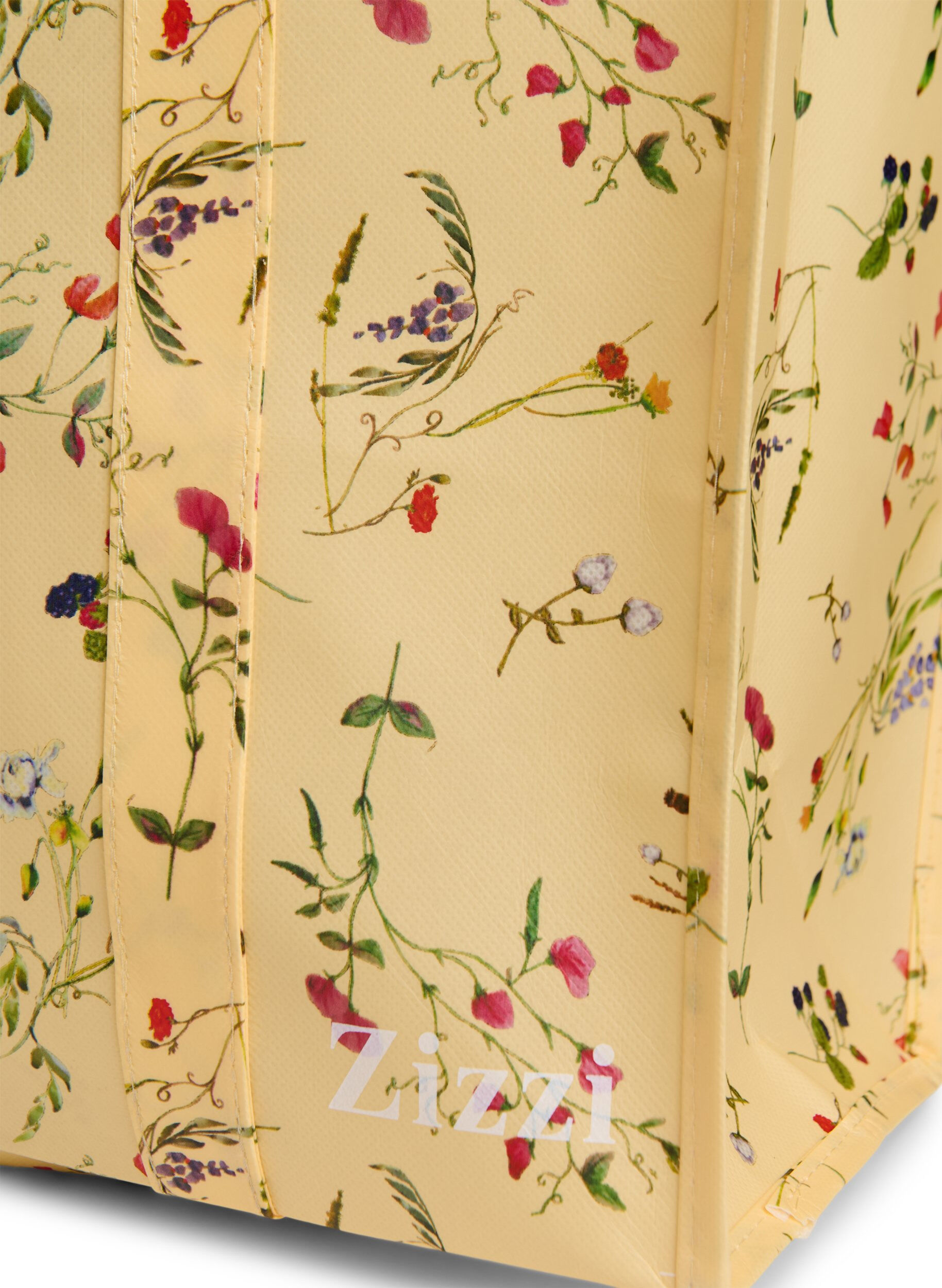 Zizzifashion Shopping bag with zipper, Yellow, Packshot image number 2