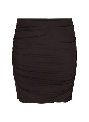 Close-fitting viscose skirt, Black, Packshot image number 0