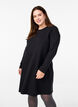 Long-sleeved dress with round neck, Black, Model image number 0