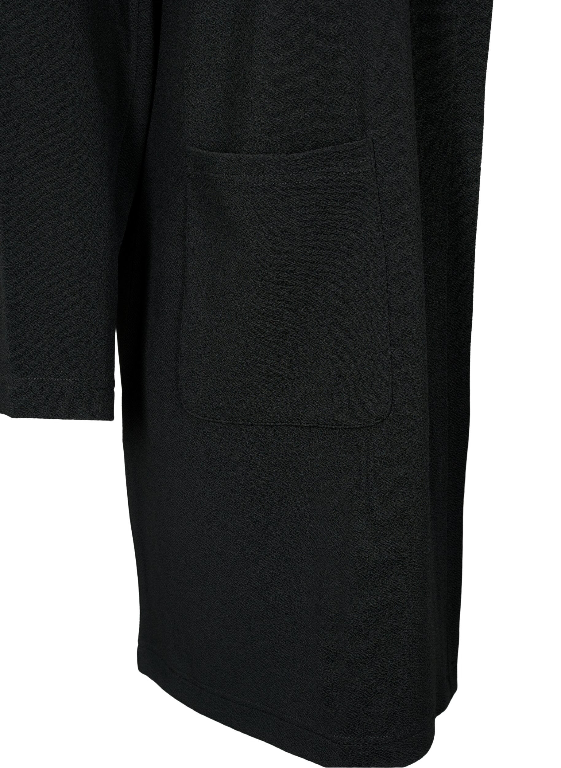 ZizzifashionLong blazer with pockets, Black, Packshot image number 3