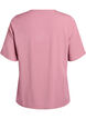 Short-sleeved woven blouse with round neck, Rose, Packshot image number 1