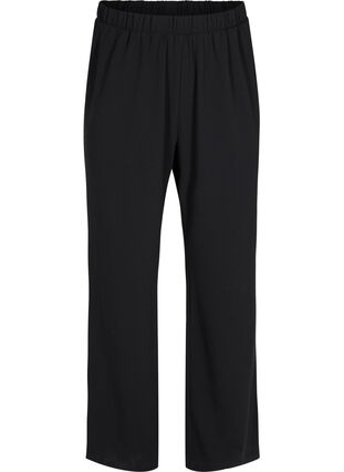 Flared trousers with pockets, Black, Packshot image number 0