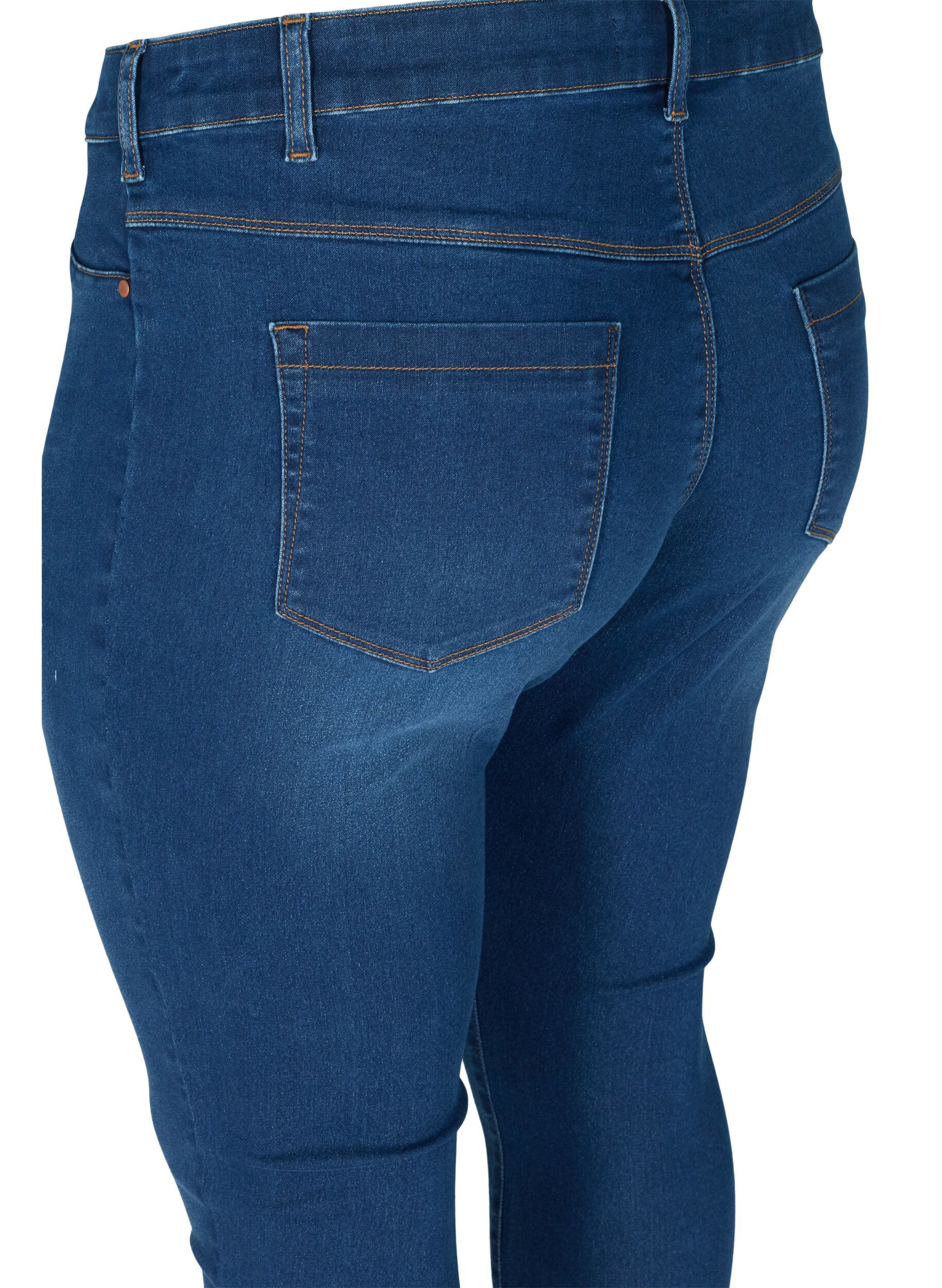 Zizzifashion Jeggings made from a cotton mix, Blue denim, Packshot image number 3