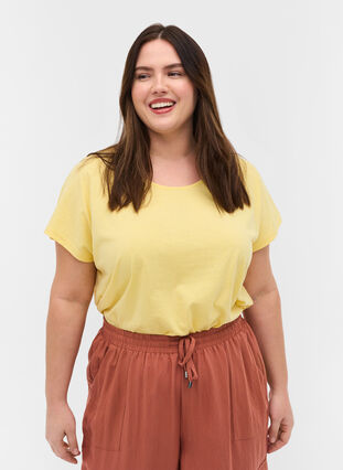 Cotton mix t-shirt, Pale Banana, Model image number 0