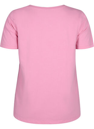 Basic plain cotton t-shirt, Rosebloom, Packshot image number 1