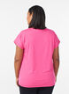 Solid-coloured training T-shirt, Pink, Model image number 2