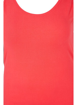 Solid color basic top in cotton, Hibiscus, Packshot image number 2