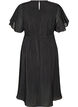 Ankle-length dress with flutter sleeves and tie-waist, Black, Packshot image number 1