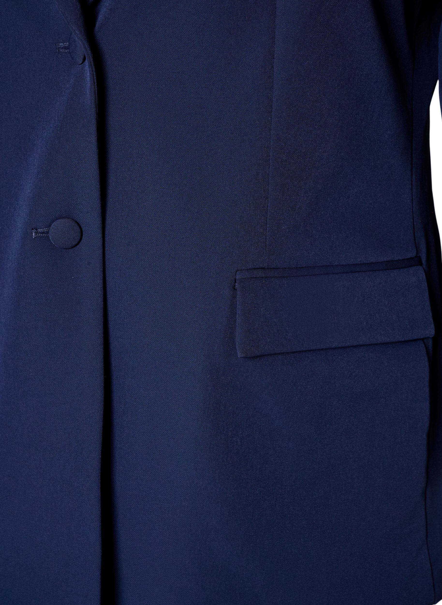 ZizzifashionClassic blazer with button fastening, Blue, Packshot image number 2