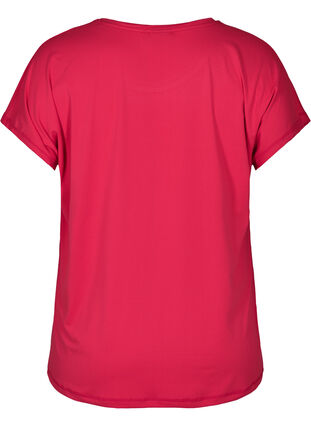 Short-sleeved workout t-shirt, Azalea, Packshot image number 1