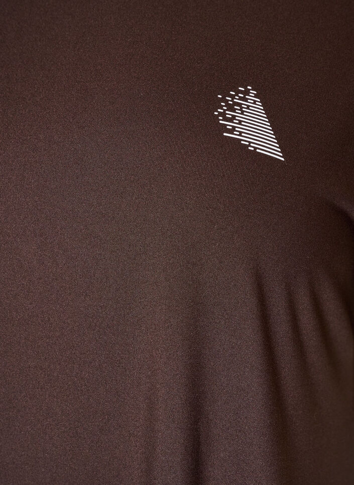 Long training t-shirt, Brown, Packshot image number 2