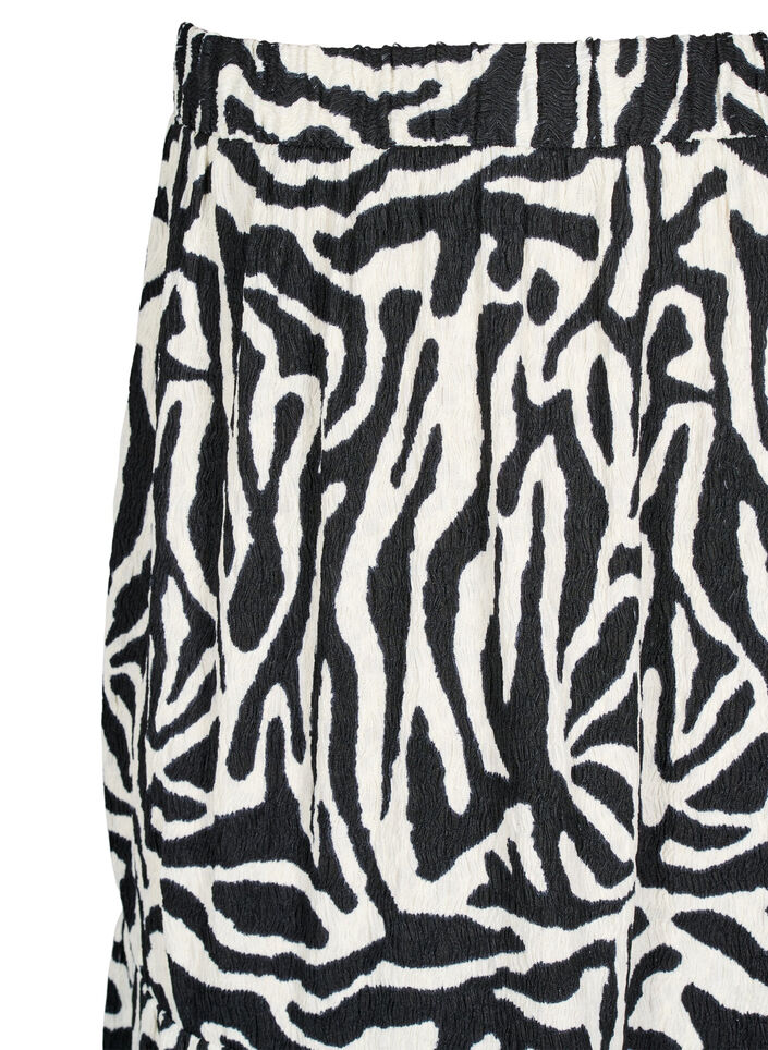 Long skirt with zebra print, Black w. White Zebra, Packshot image number 2