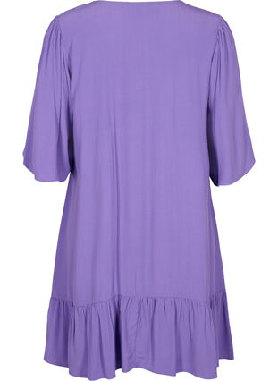 Short-sleeved viscose shirt dress, Passion Flower, Packshot image number 1