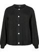 Knitted cardigan with wool and buttons, Black Solid, Packshot image number 0