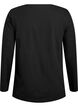 Basic jersey blouse with long sleeves, Black, Packshot image number 1