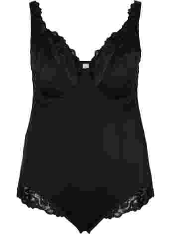 Bodysuit with lade details and underwire