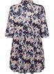 Tunic with floral print and lurex, Night Sky AOP Flower, Packshot image number 1