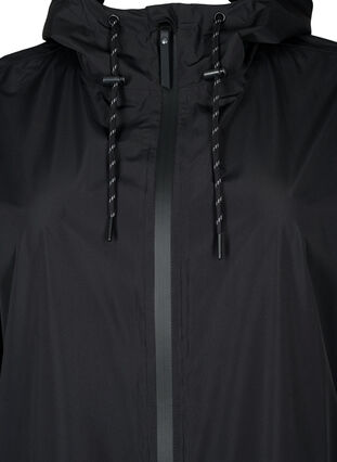 Raincoat with pockets and hood, Black, Packshot image number 2