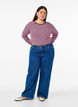 Striped blouse with long sleeves, Pink, Model image number 1
