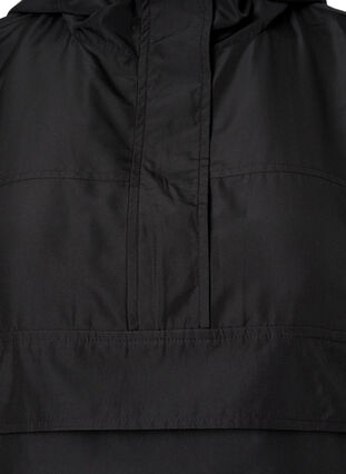 Anorak with hood and pocket, Black, Packshot image number 2