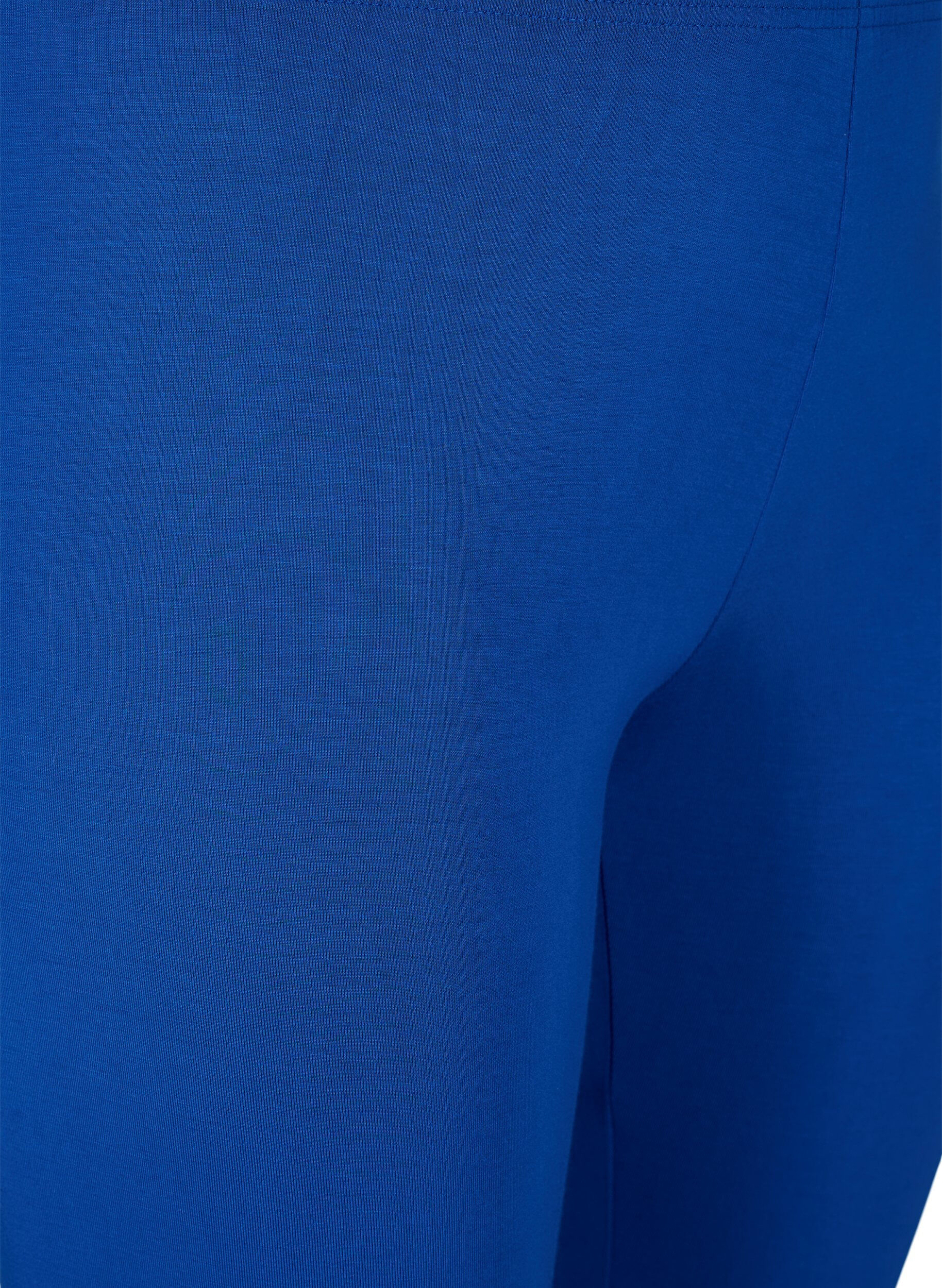 Zizzifashion Basic 3/4-length viscose leggings, Blue, Packshot image number 2