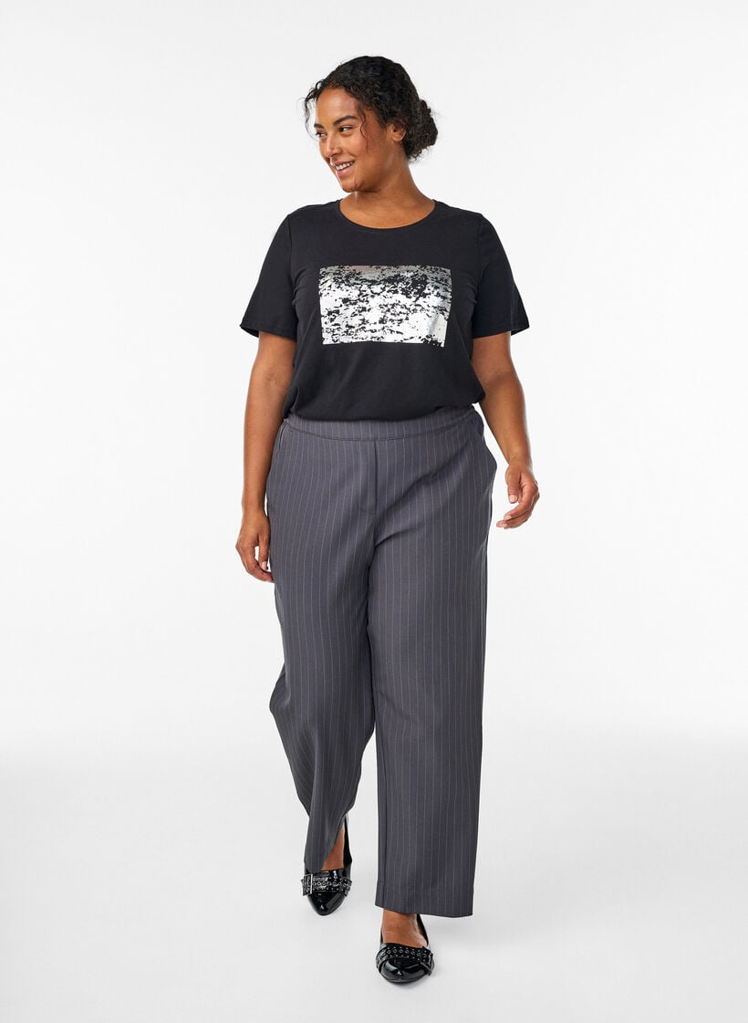 FLASH - T-shirt with print, Black, Model image number 1